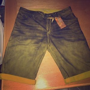 Gold Jean Shorts by Robin Jeans